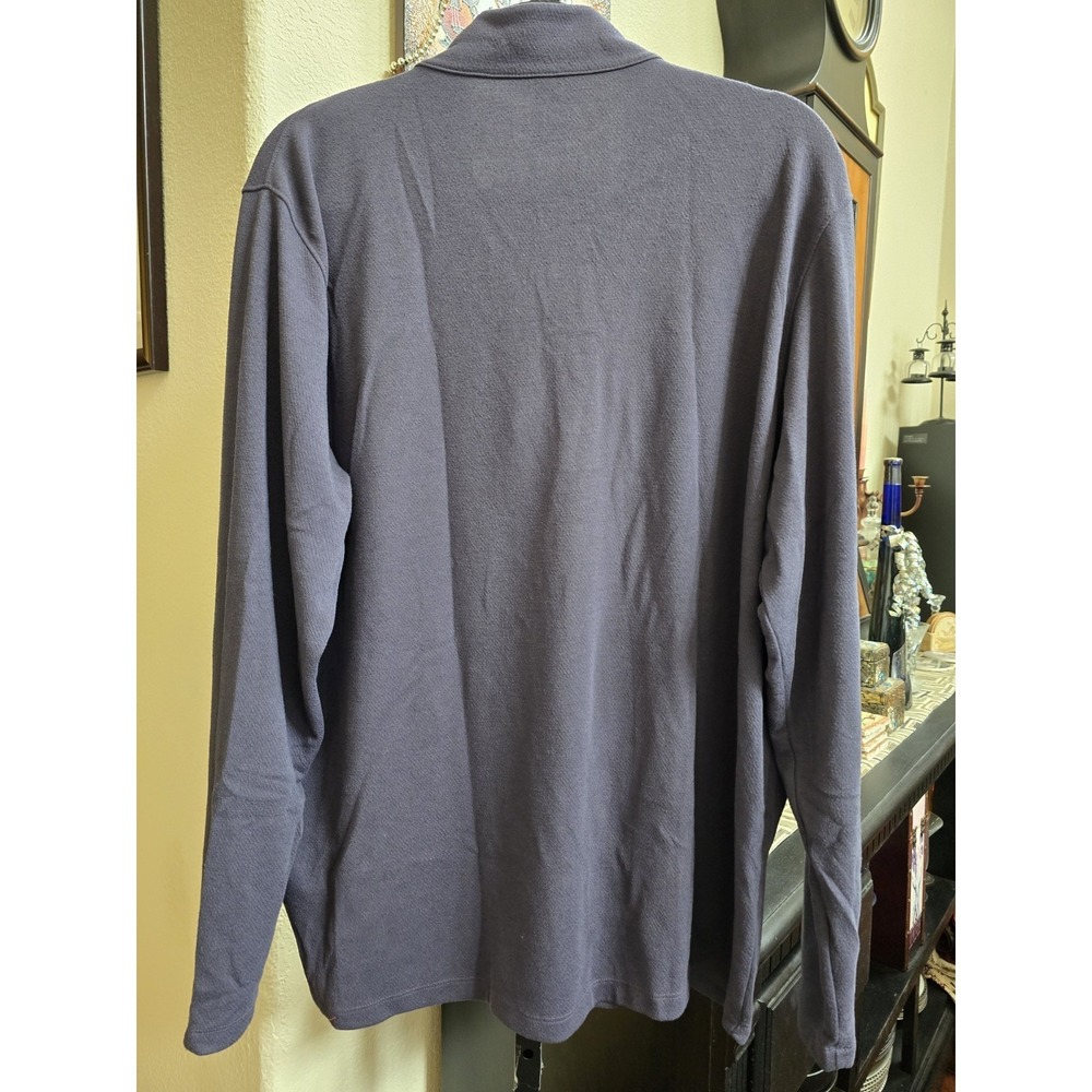 Nike Dri-FIT Mens XL Gray Long Sleeve Mock Neck Button Pullover Standard Fit - Picture 5 of 6
